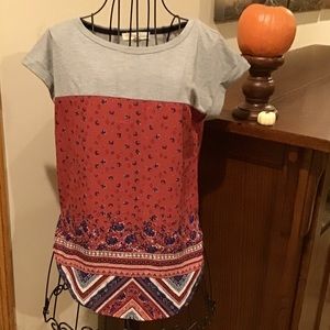 Blouse Shirt Aztec Boho XS Rewind